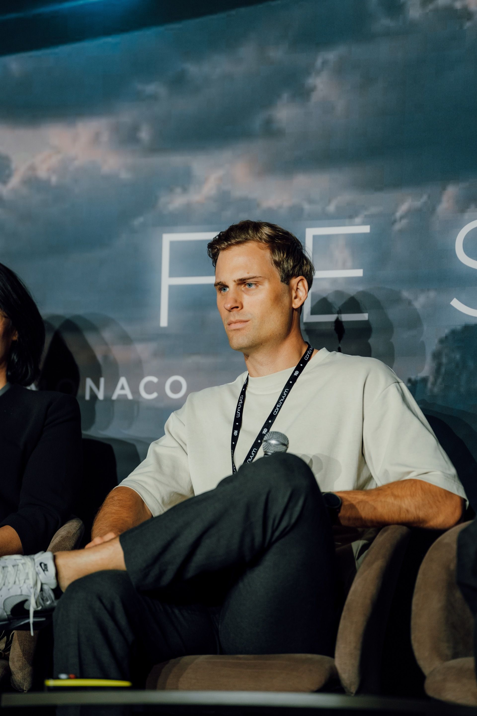 Kaspar Noé on stage at AI Filmfest Monaco